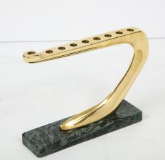 Chaim Gross Chaim Gross Modernist Brass And Marble Menorah - 1063502