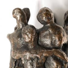 Chaim Gross Mid Century Original Bronze Sculpture Figures in Hora Dance Signed Chaim Gross - 4622597