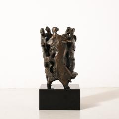 Chaim Gross Mid Century Original Bronze Sculpture Figures in Hora Dance Signed Chaim Gross - 4622598