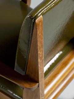 Chair armchair in natural oak in the style of Pierre Jeanneret France 1950s - 4337762
