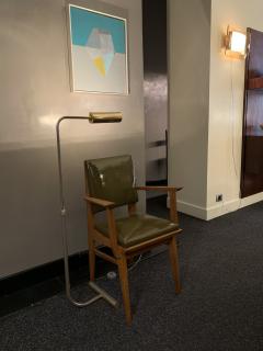 Chair armchair in natural oak in the style of Pierre Jeanneret France 1950s - 4337766