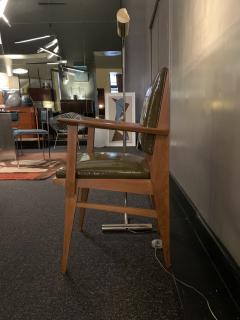 Chair armchair in natural oak in the style of Pierre Jeanneret France 1950s - 4337767