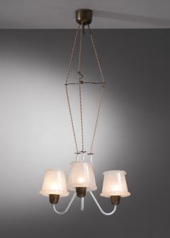 Chandelier with 3 glass shades - 3631193