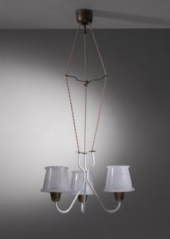 Chandelier with 3 glass shades - 3631194