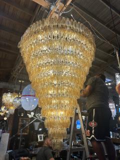 Chandelier with poliedri glasses Italy 1960 - 3894516