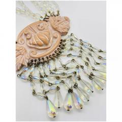 Chantal Thomass Rare Chantal Thomass Iridescent Glass Beaded Necklace and Earrings Set - 4054229