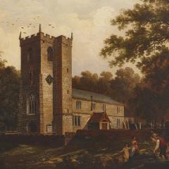 Chapel in the Woods oil on canvas painting by English School - 4121690