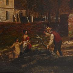 Chapel in the Woods oil on canvas painting by English School - 4121693