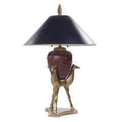 Chapman Mid Century Brass Camel Lamps Pair - 3918318