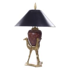 Chapman Mid Century Brass Camel Lamps Pair - 3918323