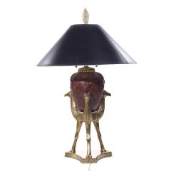 Chapman Mid Century Brass Camel Lamps Pair - 3918325