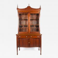 Charak Hand Carved Mahogany Wood Display Cabinet - 714777