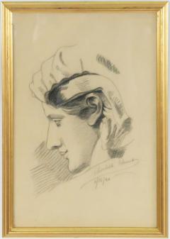 Charcoal Portrait of a Woman - 4514620