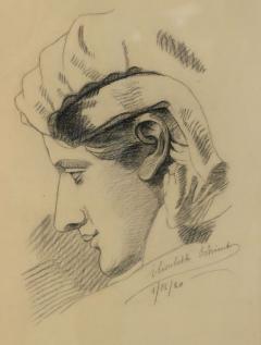 Charcoal Portrait of a Woman - 4514621