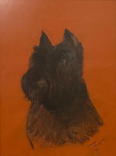 Charcoal Sketch of a Schnauzer Circa Early 20th Century - 1421140