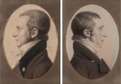 Charles Balthazar Julien Fevret de Saint Memin PAIR OF PORTRAITS by Charles Balthazar Saint Memin 1770 1852  - 3553935