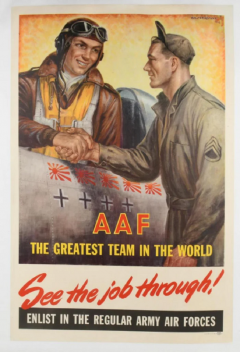 Charles Baskerville See the Job Through WWII Army Air Forces Recruiting Poster - 3692476