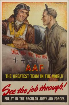 Charles Baskerville See the Job Through WWII Army Air Forces Recruiting Poster - 3697517