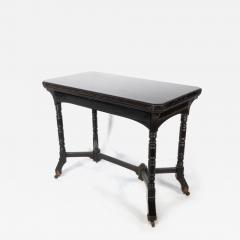 Charles Bevan Bevan Marsh Jones Cribb An Aesthetic Movement walnut ebonized card table - 4186681