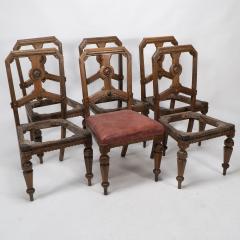 Charles Bevan Charles Bevan Gillows Attr a Set of Six Aesthetic Movement Oak Dining Chairs - 4191602