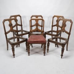 Charles Bevan Charles Bevan Gillows Attr a Set of Six Aesthetic Movement Oak Dining Chairs - 4191603