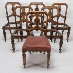 Charles Bevan Charles Bevan Gillows Attr a Set of Six Aesthetic Movement Oak Dining Chairs - 4191604