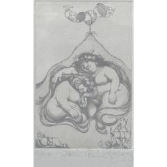 Charles Bragg Charles Bragg Seven Deadly Sins Signed Engraving Print Sloth - 4282536