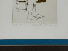 Charles Bragg Two Etchings Nasty Series Signed and Stamped American 20th c  - 4598015