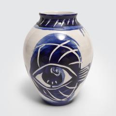 Charles Brun Theremin 3 FISHES Glazed ceramic vase - 4572478