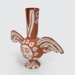 Charles Brun Theremin RED HYPNOS Ceramic winged vase - 4572461
