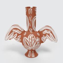 Charles Brun Theremin RED HYPNOS Ceramic winged vase - 4572463