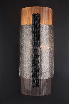 Charles Burnand Elba Sconce in Murano Glass Brutalist Style - 1465323