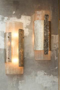 Charles Burnand Elba Sconce in Murano Glass Brutalist Style - 1465329