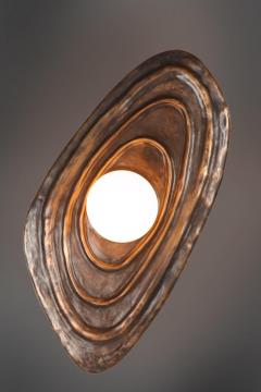 Charles Burnand Perla Wall Sconce in Cast Bronze with Alabaster Orb - 1455318