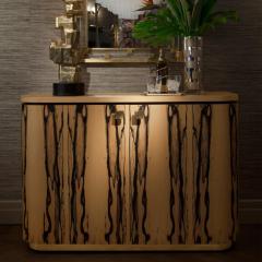 Charles Burnand Riccardo Sideboard in White Ebony Macassar Ebony and Brass - 1487747