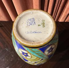 Charles Catteau Ceramic Vase by Charles Catteau with Art Deco Stylized Floral Pattern - 4496167