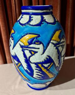 Charles Catteau Charles Catteau for Boch Fr res Keramis Stylized Pelican Vase circa 1924 25 - 4251123