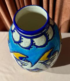 Charles Catteau Charles Catteau for Boch Fr res Keramis Stylized Pelican Vase circa 1924 25 - 4251125