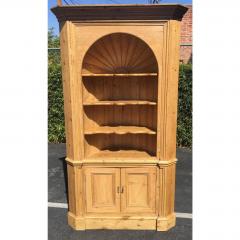 Charles Charles Antique English Country Rustic Pine Corner Cupboard - 1654525