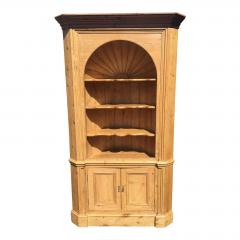 Charles Charles Antique English Country Rustic Pine Corner Cupboard - 1654526