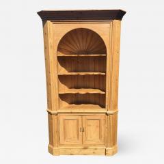 Charles Charles Antique English Country Rustic Pine Corner Cupboard - 1656321