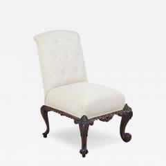 Charles Charles George II Style Walnut Side Slipper Chair 1 of 4 - 4412748