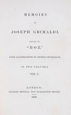 Charles Dickens Memoirs Of Joseph Grimaldi by CHARLES DICKENS - 3015806