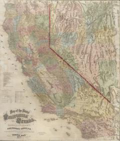 Charles Drayton Gibbes 1873 Map of the States of California and Nevada by Charles Drayton Gibbes - 3479335