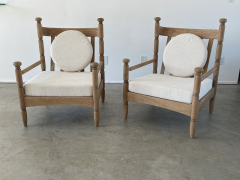 Charles Dudouyt 1940S FRENCH CERUSED OAK CHAIRS - 2732284