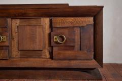 Charles Dudouyt 1940s French Oak Geometric Sideboard - 4216010