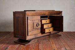 Charles Dudouyt 1940s French Oak Geometric Sideboard - 4216029