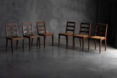 Charles Dudouyt Art Deco Dining Chairs by Charles Dudouyt France 1940s - 4239288