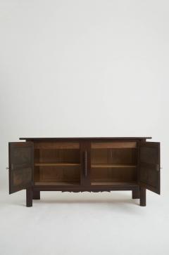 Charles Dudouyt Art Deco Oak and Rattan Sideboard - 3596666