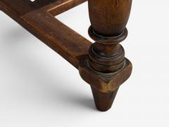 Charles Dudouyt Charles Doudouyt Six Rustic Dining Chairs Oak Rush France 1940s - 4613491